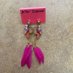 Betsey Johnson parrot earrings